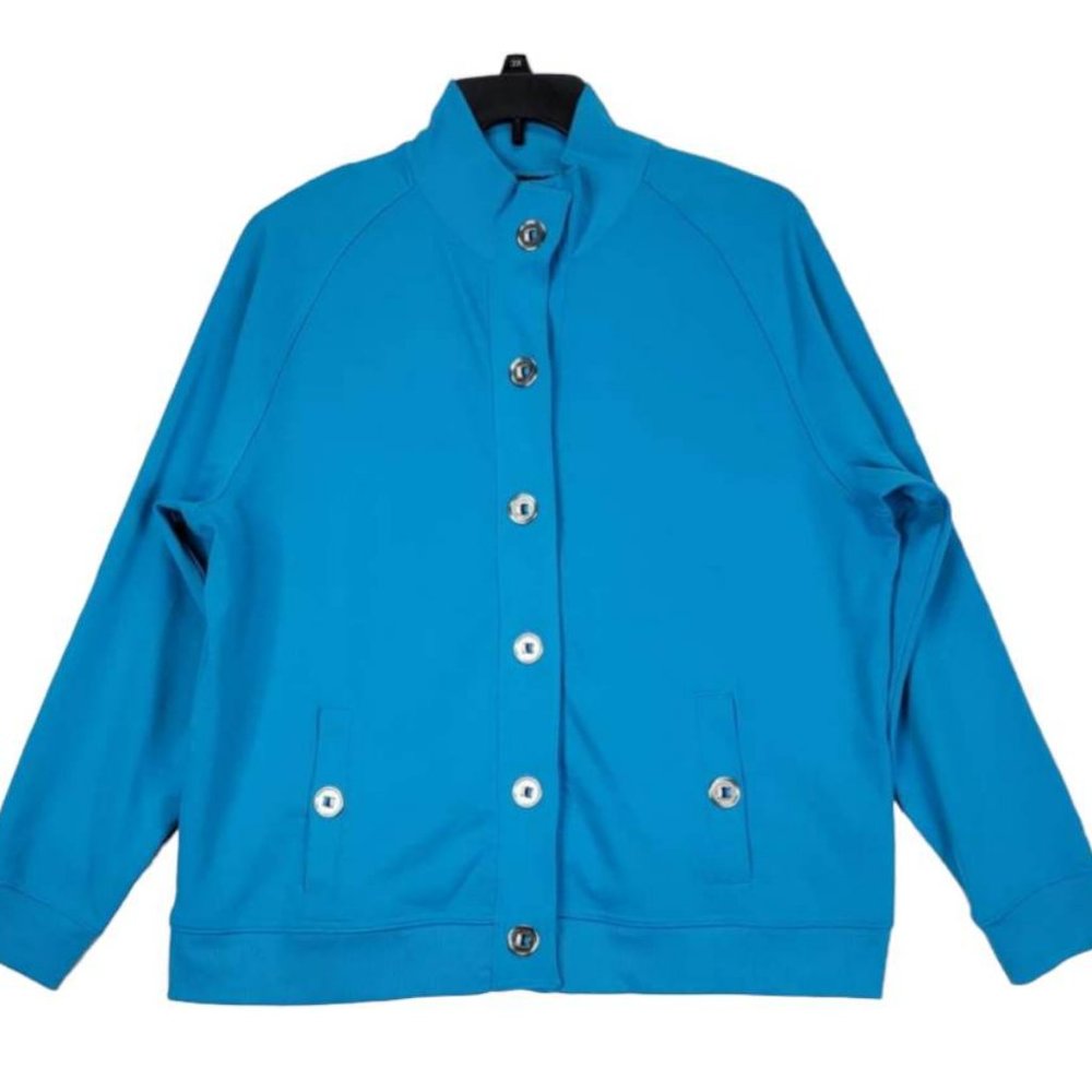 Preston & York Women's Blue Career Formal Business Cropped Jackets Size 14